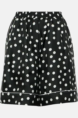 Dolce & Gabbana Capri polka-dot silk satin shorts