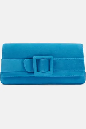 Manolo Blahnik Maygot suede clutch