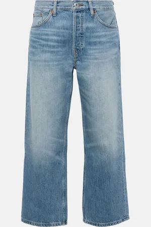 RE/DONE Loose mid-rise cropped straight jeans