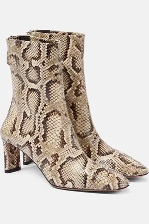 Aquazzura Blade snake-effect leather ankle boots