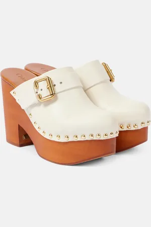 Chloé Jeannette studded leather clogs