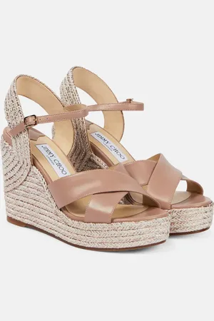Jimmy Choo Dellena 100 leather wedge sandals