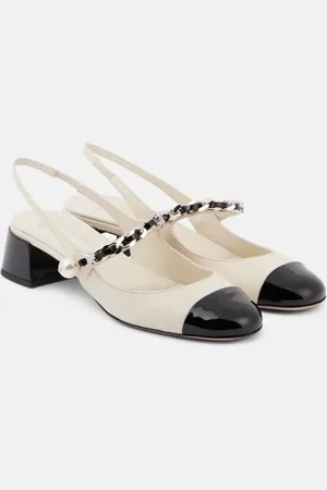 Miu Miu Embellished leather slingback pumps