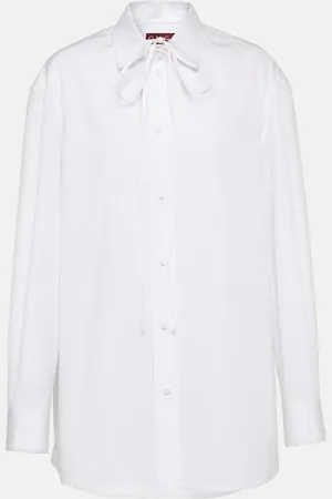 Gucci Bow-detail cotton poplin shirt