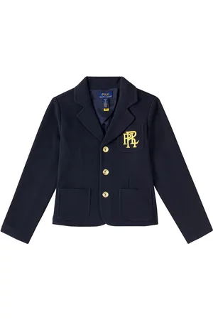 Ralph Lauren Logo embroidered cotton-blend jacquard blazer