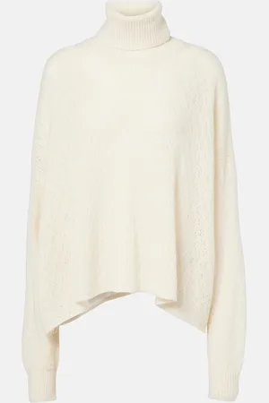 Chloé Pointelle wool-blend and silk turtleneck sweater