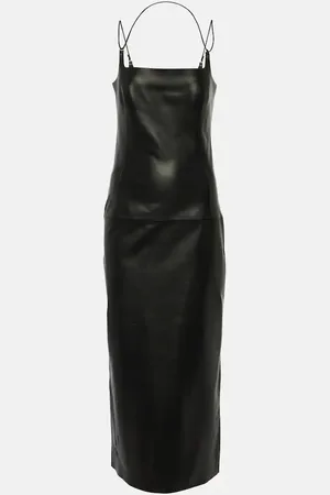 The Attico Leather midi dress