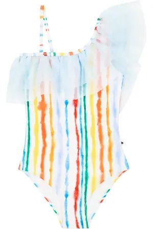 Molo Nilla tie-dye striped swimsuit