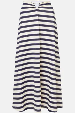 JOHANNA ORTIZ Striped gathered maxi skirt