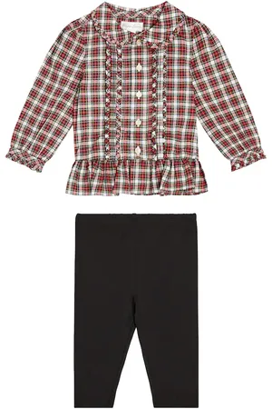 Ralph Lauren Baby cotton shirt and leggings set