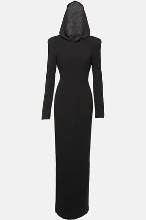 Monot Hooded crÃªpe maxi dress