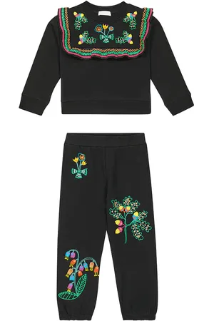 Stella McCartney Embroidered sweatshirt and sweatpants set