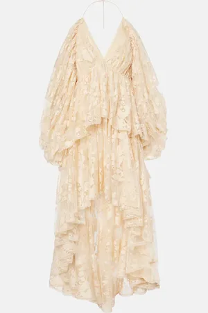 ZIMMERMANN Illustration asymmetric floral lace minidress
