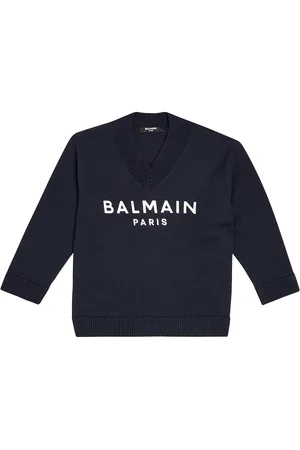 Balmain Logo cotton and wool sweater