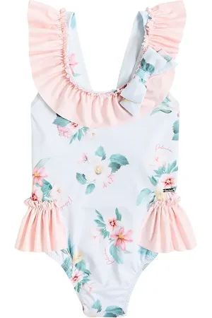 PATACHOU Ruffled floral swimsuit