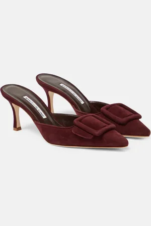 Manolo Blahnik Maysale 70 suede mules