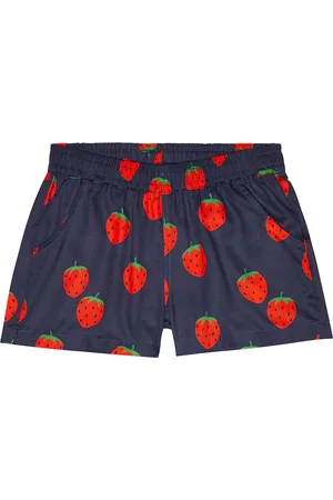 Mini Rodini Strawberry printed cotton shorts