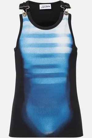 Jean Paul Gaultier Le Male printed cotton-blend jersey tank top