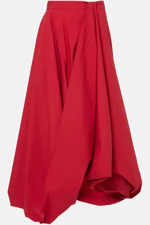 Brunello Cucinelli Cotton-blend midi skirt