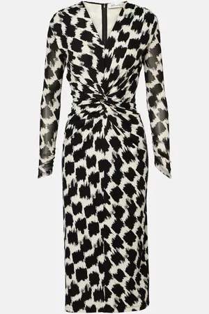 Diane von Furstenberg Libra printed gathered midi dress
