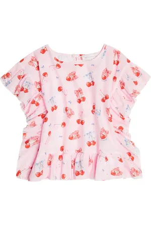 MONNALISA Baby ruffled cotton muslin kaftan