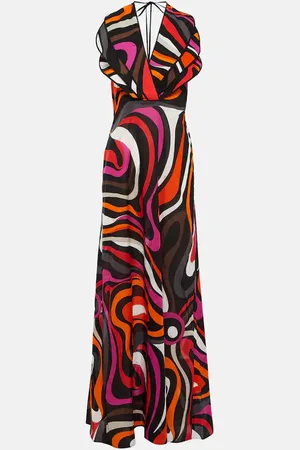 Puccini Marmo cotton maxi dress