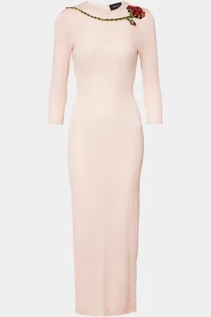 Simone Rocha Embellished mesh midi dress