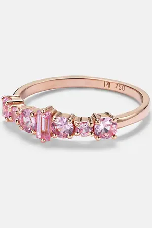 Ileana Makri Rivulet 18kt rose gold ring with sapphires