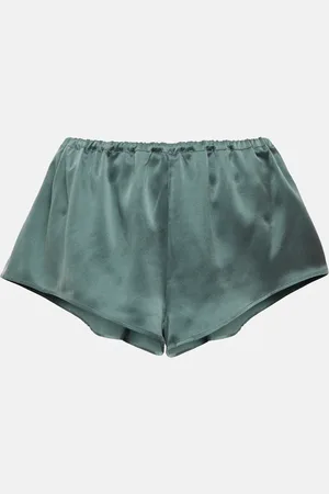 ASCENO Venice silk satin pajama shorts