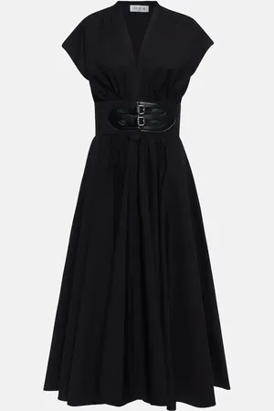 Alaïa Belted cotton poplin midi dress