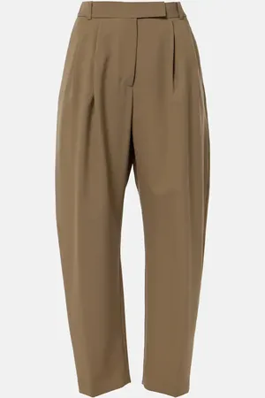 Rohe High-rise virgin wool barrel-leg pants