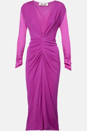 Diane von Furstenberg Hades gathered jersey midi dress