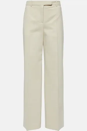 The Row Banew cotton and wool wide-leg pants