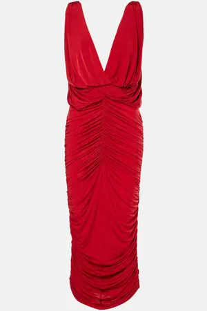 MAGDA BUTRYM Ruched draped midi dress