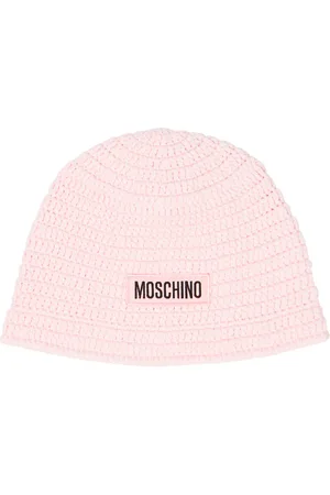 Moschino Logo crochet cotton beanie