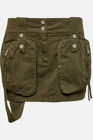 BLUMARINE Cotton twill miniskirt
