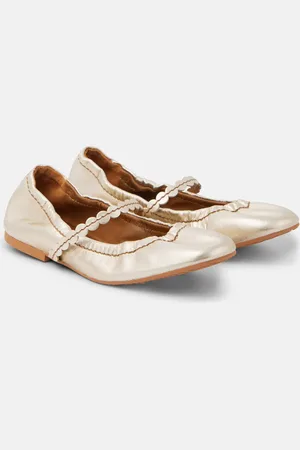 See by Chloé Chany metallic leather ballet flats