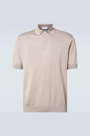 LARDINI Knitted cotton polo shirt