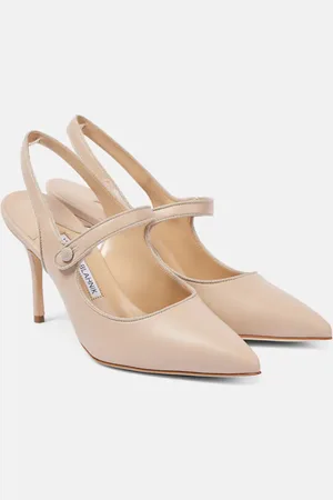 Manolo Blahnik Campari 90 suede slingback pumps