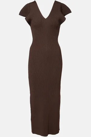 Altuzarra Trey ruffled ribbed-knit gown