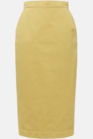 Max Mara Denver cotton gabardine midi skirt