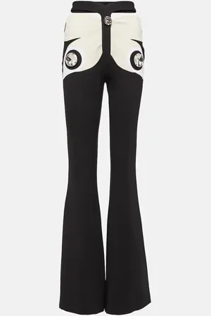AREA Butterfly crystal-embellished pants
