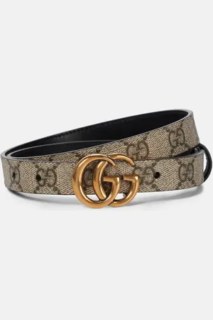 Gucci GG Supreme and leather reversible belt
