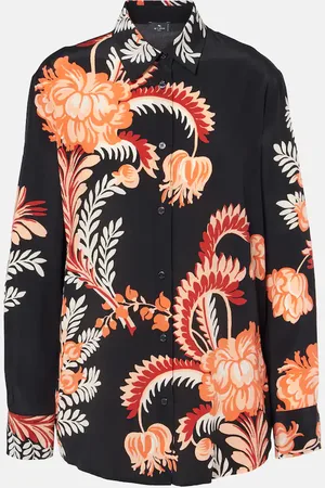 Etro Printed silk crÃªpe de chine blouse