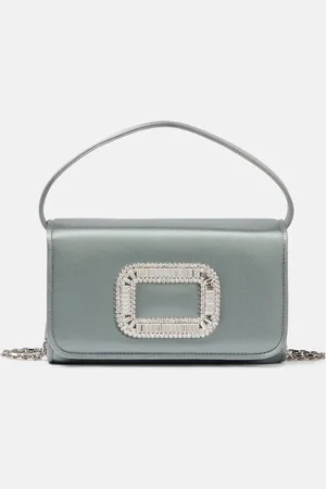 Roger Vivier Pilgrim Micro satin clutch