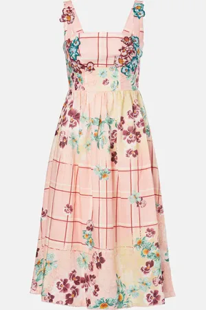Agua by Agua Bendita Miramar Prado linen midi dress