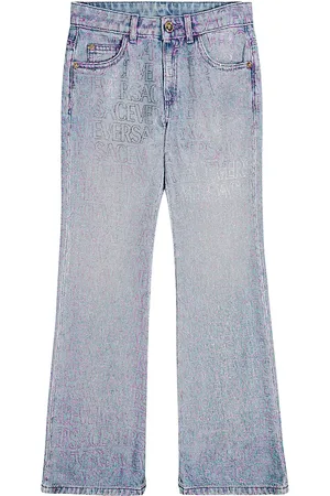 VERSACE Logo printed flared jeans