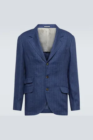 Brunello Cucinelli Single-breasted linen blazer