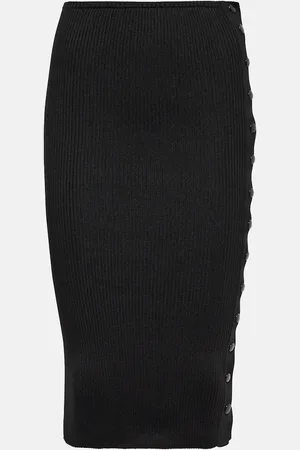 PETAR PETROV Finn ribbed-knit silk pencil skirt