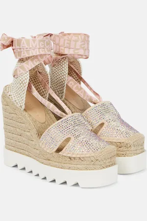 Stella McCartney Embellished wedge espadrilles